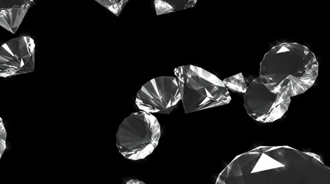 Diamond Float III with Matte Loopable HD Stock Footage 38232053