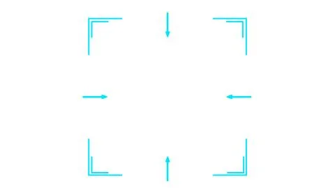 Diamond Focus Frame Overlay, Modern Camera Interface Highlight Element Stock Illustration