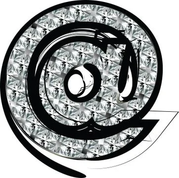 Diamond font symbol Stock-Illustration