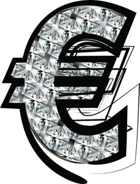 Diamond font symbol Stock Illustration