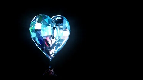 Diamond in the form of heart Stock Footage 4484946