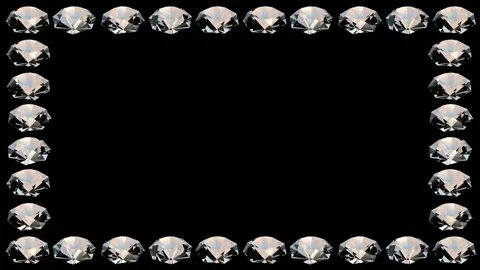 Diamond frame - seamless loop Stock Footage 72370754