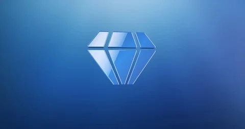 Diamond Gem Blue 3d Icon Stock Footage 71157886