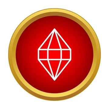Diamond gem icon representing luxury and value Illustrazione stock