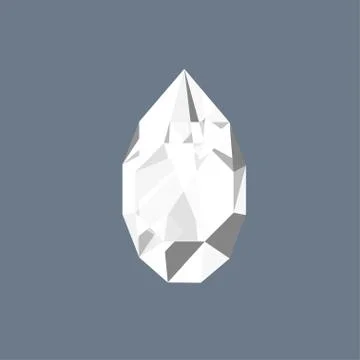 Diamond gem shining logo vector drop shaped Stock Illustration