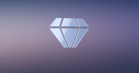 Diamond Gem Silver 3d Icon Stock-Footage 71158123
