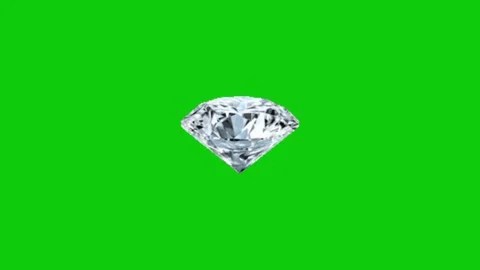 Diamond gem stone animation on green screen background 库存影片 331937096