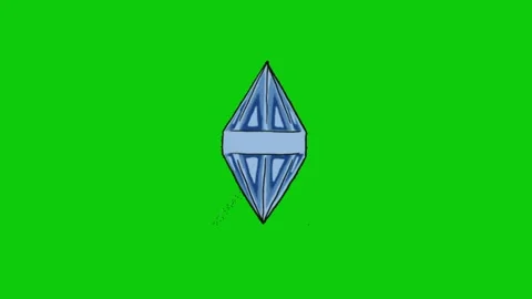 Diamond gem stone animation on green screen background Vidéo 331937098
