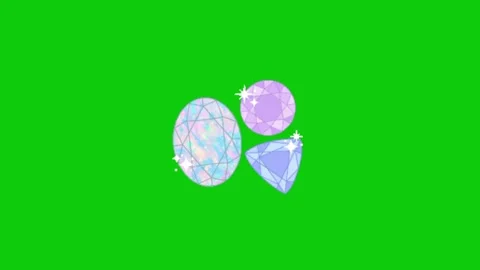 Diamond gem stone animation on green screen background Stock-Footage 331937105