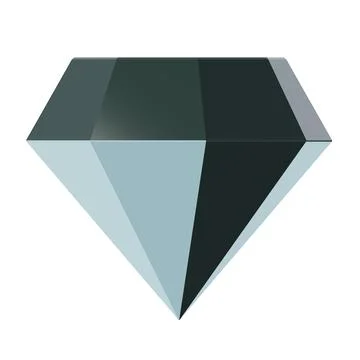 Diamond gem stone high quality 3D render illustration icon. Illustrazione stock