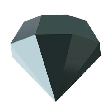 Diamond gem stone high quality 3D render illustration icon. Illustrazione stock