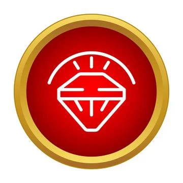 Diamond gemstone icon design representing luxury and wealth Stock Illustration