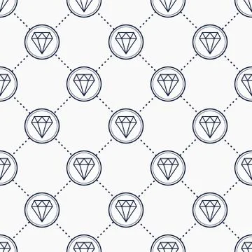 Diamond gemstone icons Stock Illustration