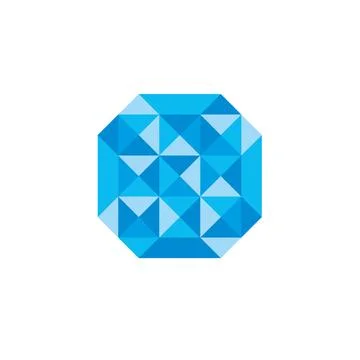 Diamond Gemstone Vector Logo Template Illustration Design Stock Illustration