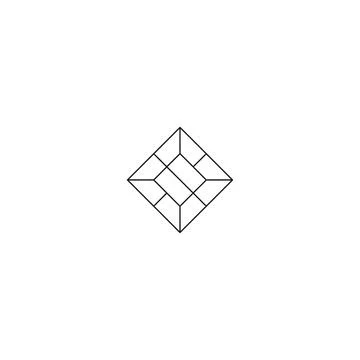 Diamond geometric pattern abstract design isolated vector art Illustrazione stock