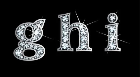 Diamond ghi Lower Case Stock Illustration