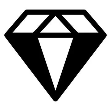 Diamond glyph icon vector illustration isolated on white background Stock Illustration