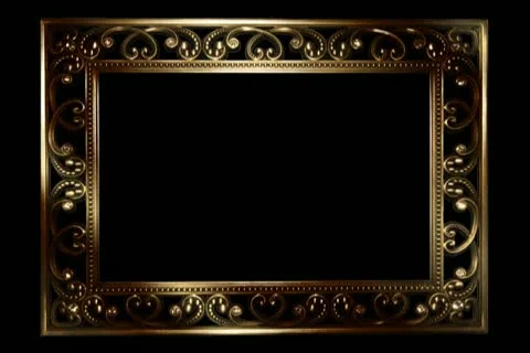 Diamond Gold Frame Stock Footage 10873696