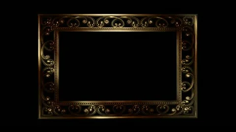Diamond Gold Frame HD Stock Footage 10873611