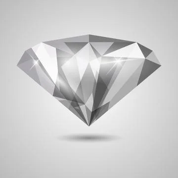 Diamond on gray background 스톡 일러스트