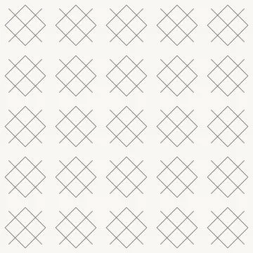 Diamond grid clusters seamless pattern in minimal line design, geometric Stock Illustration