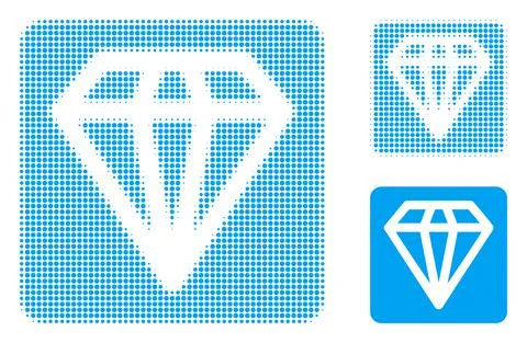 Diamond Halftone Dotted Icon 스톡 일러스트