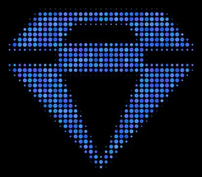 Diamond Halftone Icon Stock Illustration