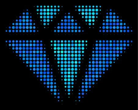 Diamond Halftone Icon Stock Illustration