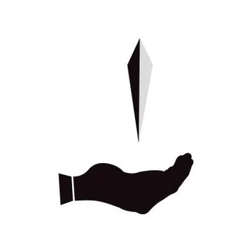 Diamond on the hand Stock Illustration