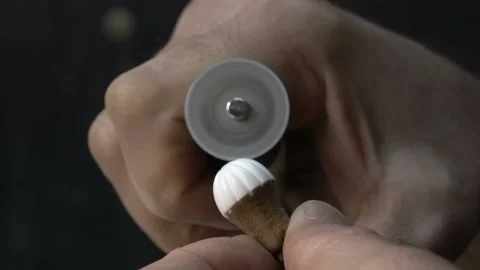 Diamond handmade stone polish. Close up macro shot of precious stone Stock Footage 139708252