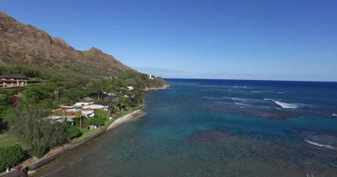 Diamond Head, Lighthouse, Honolulu, Oahu, Hawaii Stock Footage 48585010