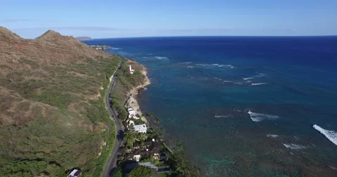 Diamond Head, Lighthouse, Honolulu, Oahu, Hawaii Stock Footage 48585160