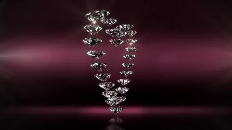 Diamond heart Stock Footage 8319641