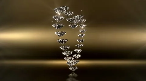 Diamond Heart Video stock 8326954