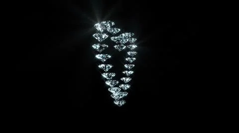 Diamond Heart Stock Footage 8928607