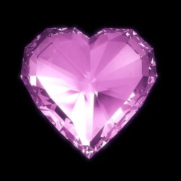 Diamond heart isolated with clipping path Stock Illustration
