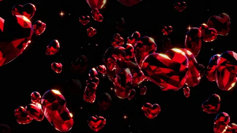 Diamond heart loop animation background Stock Footage 162297486