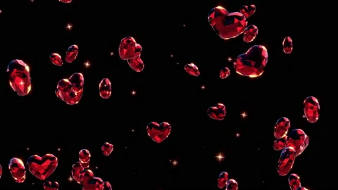Diamond heart loop animation background Stock Footage 162297668