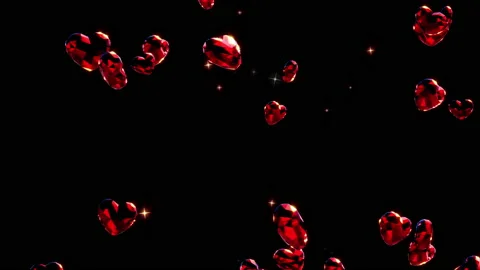 Diamond heart loop animation background Stock Footage 162297776