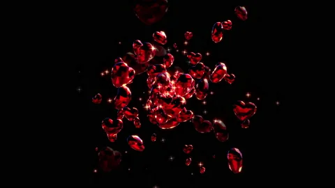 Diamond heart loop animation background Stock Footage 162297818