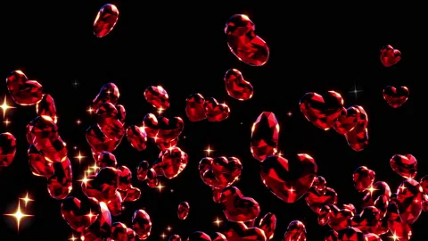 Diamond heart loop animation background Stock Footage 162298345
