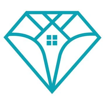 Diamond House  Logo Template Vector icon design Stock Illustration