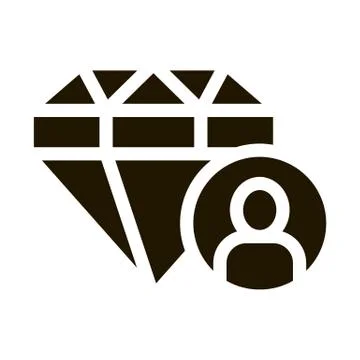 Diamond Human Talent Icon Vector Illustration Stock Illustration