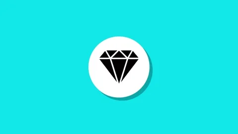 Diamond icon animation transitions from a white circle against a vibrant tu.. Stock Footage 327762612