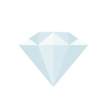 Diamond icon. Blue gem shining. Precious jewel isolated vector illustration. Stock Illustration