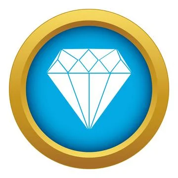 Diamond icon blue isolated Stock Illustration