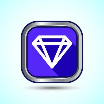 Diamond Icon Button Design Illustration. Jewel and Gem Icon イラスト素材