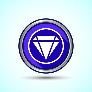 Diamond Icon Button Design Illustration. Jewel and Gem Icon イラスト素材