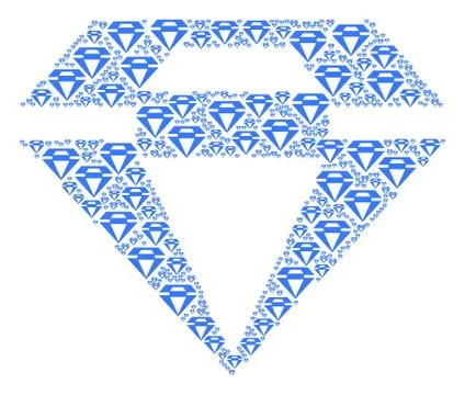 Diamond Icon Collage Stock Illustration