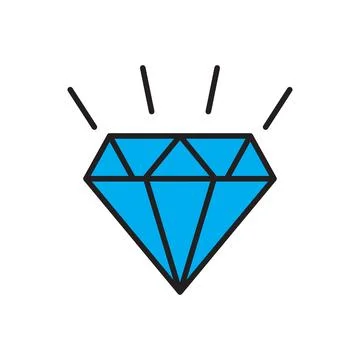 Diamond icon design template isolated illustration Stock Photos